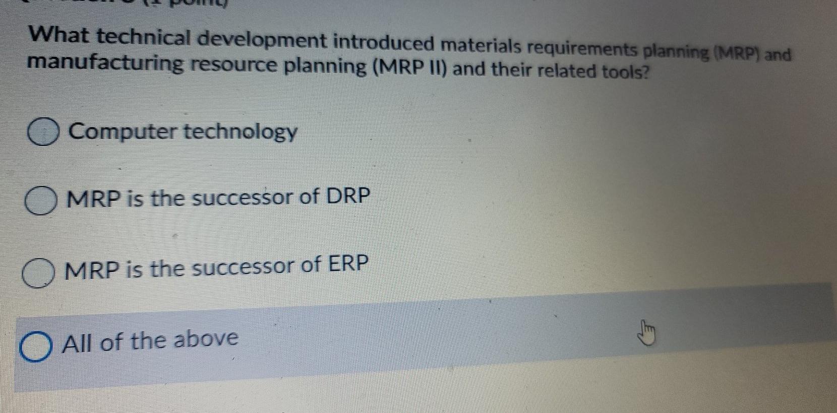 what technical development introduced materials