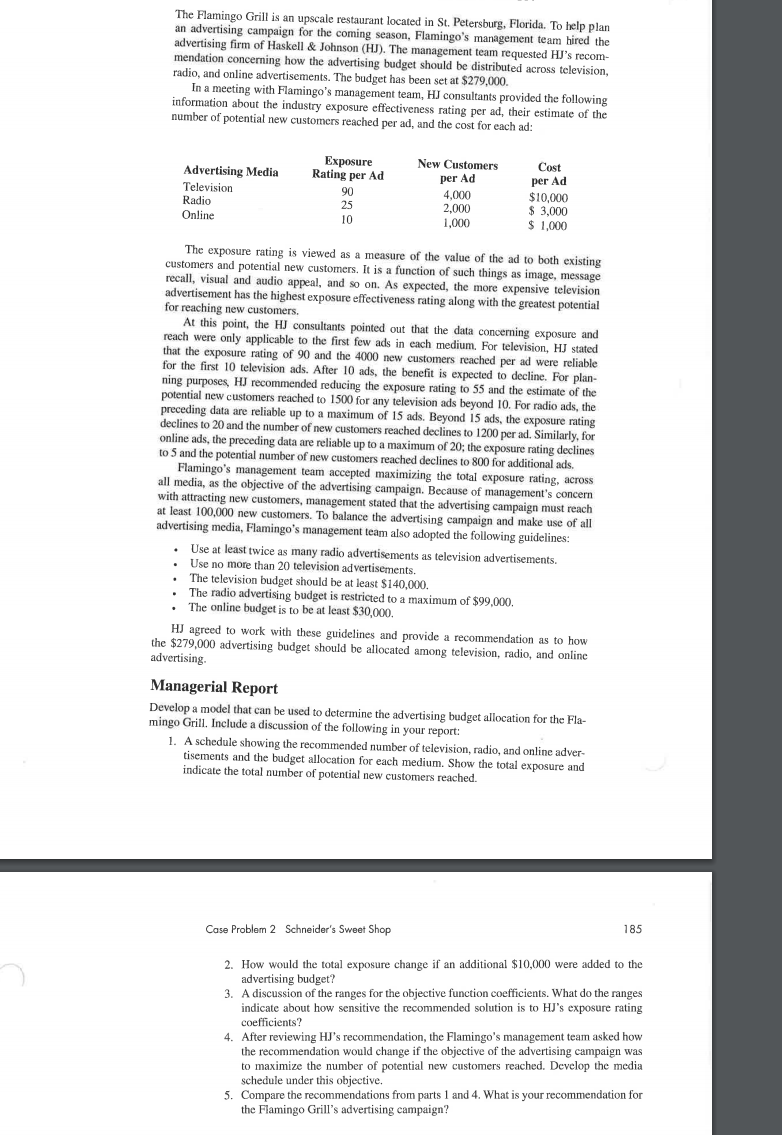 The Flamingo Grill is an upscale restaurant