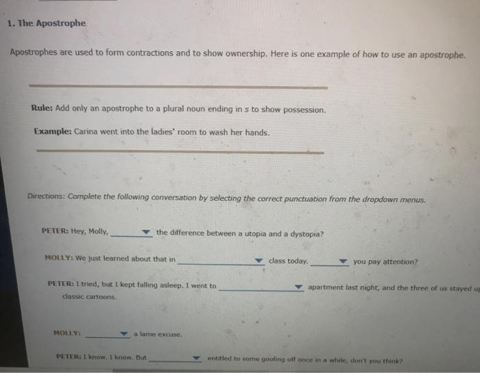 apostrophes question for my business class 1. The