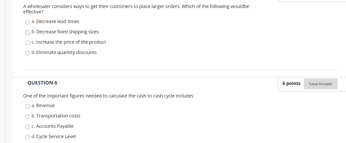 A wholesaler considers ways to get their