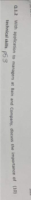 Q.1.2 With application to managers at Bain and