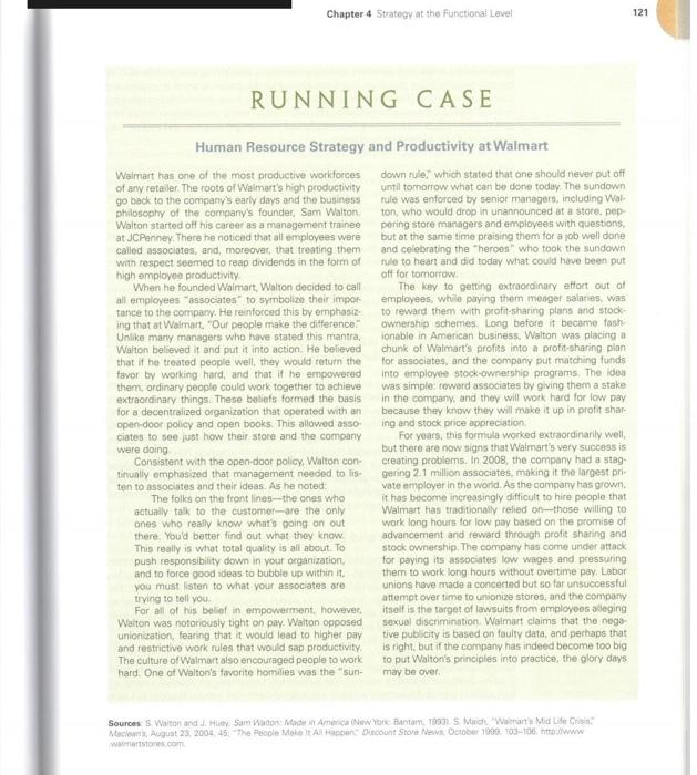 describe walmat HR strategy? and how it lead to