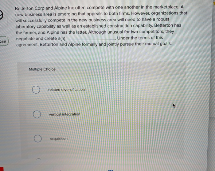 o Betterton Corp and Alpine Inc often compete