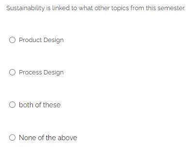 Sustainability is linked to what other topics