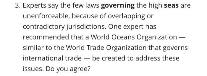3. Experts say the few laws governing the high