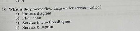 10. What is the process flow diagram for services