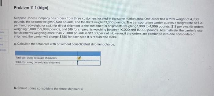 Suppose Jones Company has orders from three