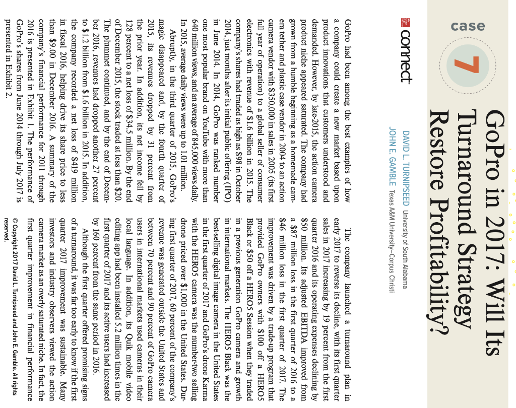 note : 800 words each question. Gopro in 2017: