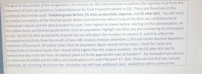 The goal of this portion of the assignment is to