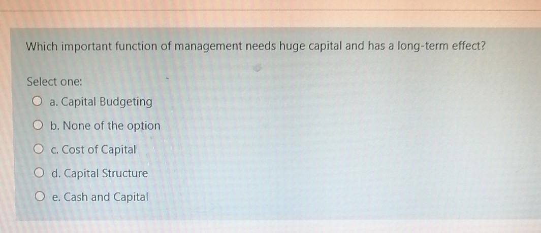 Which important function of management needs huge