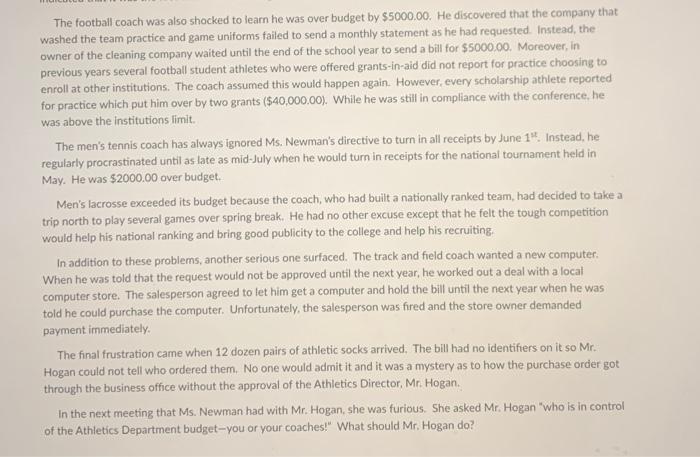 Read the scenario and answer the 3 questions