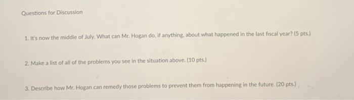 Read the scenario and answer the 3 questions