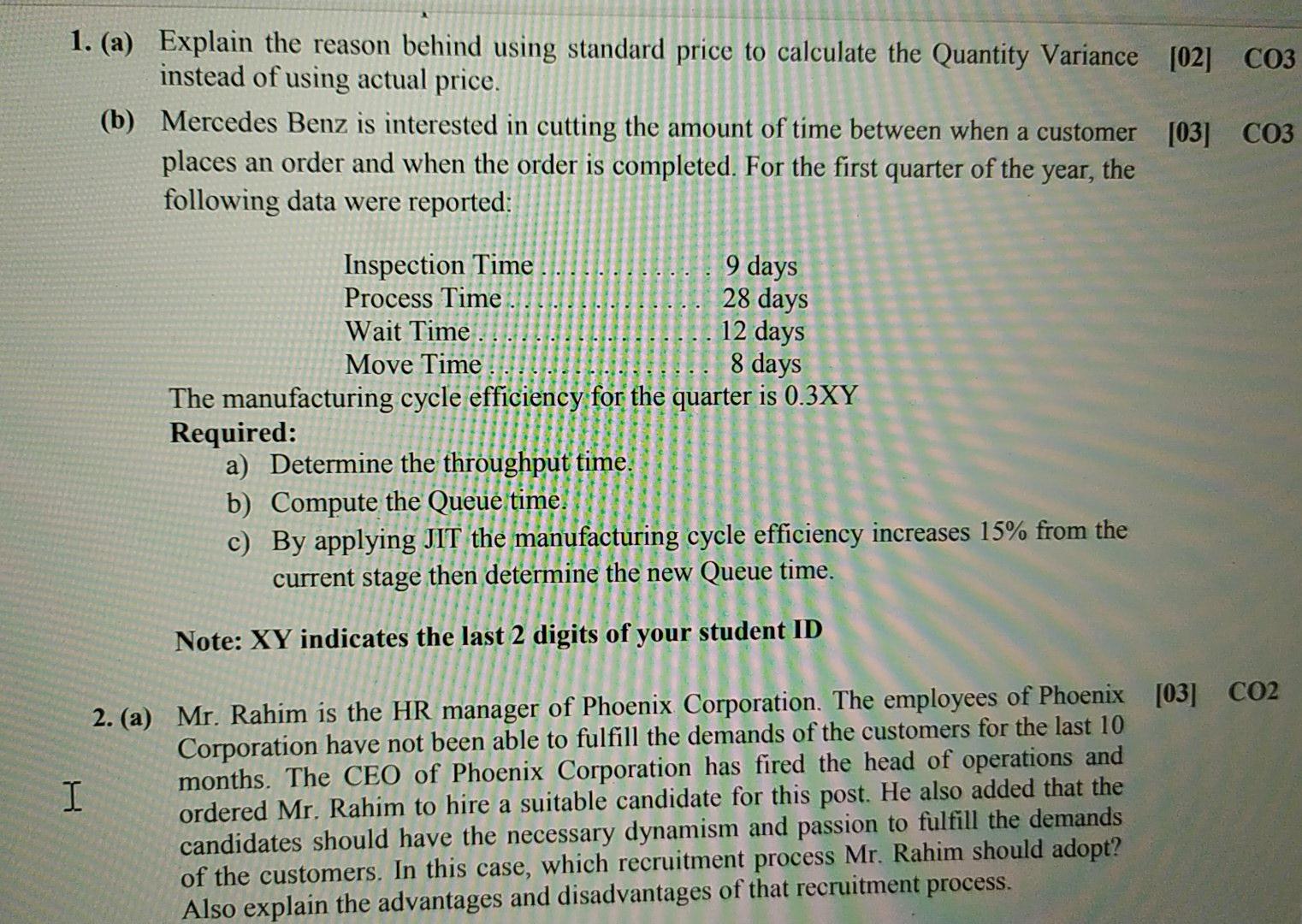 my student ID-201800018 1. (a) Explain the reason