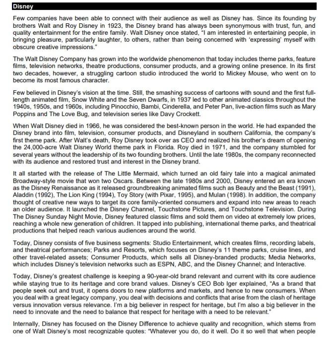 Disney Few companies have been able to connect