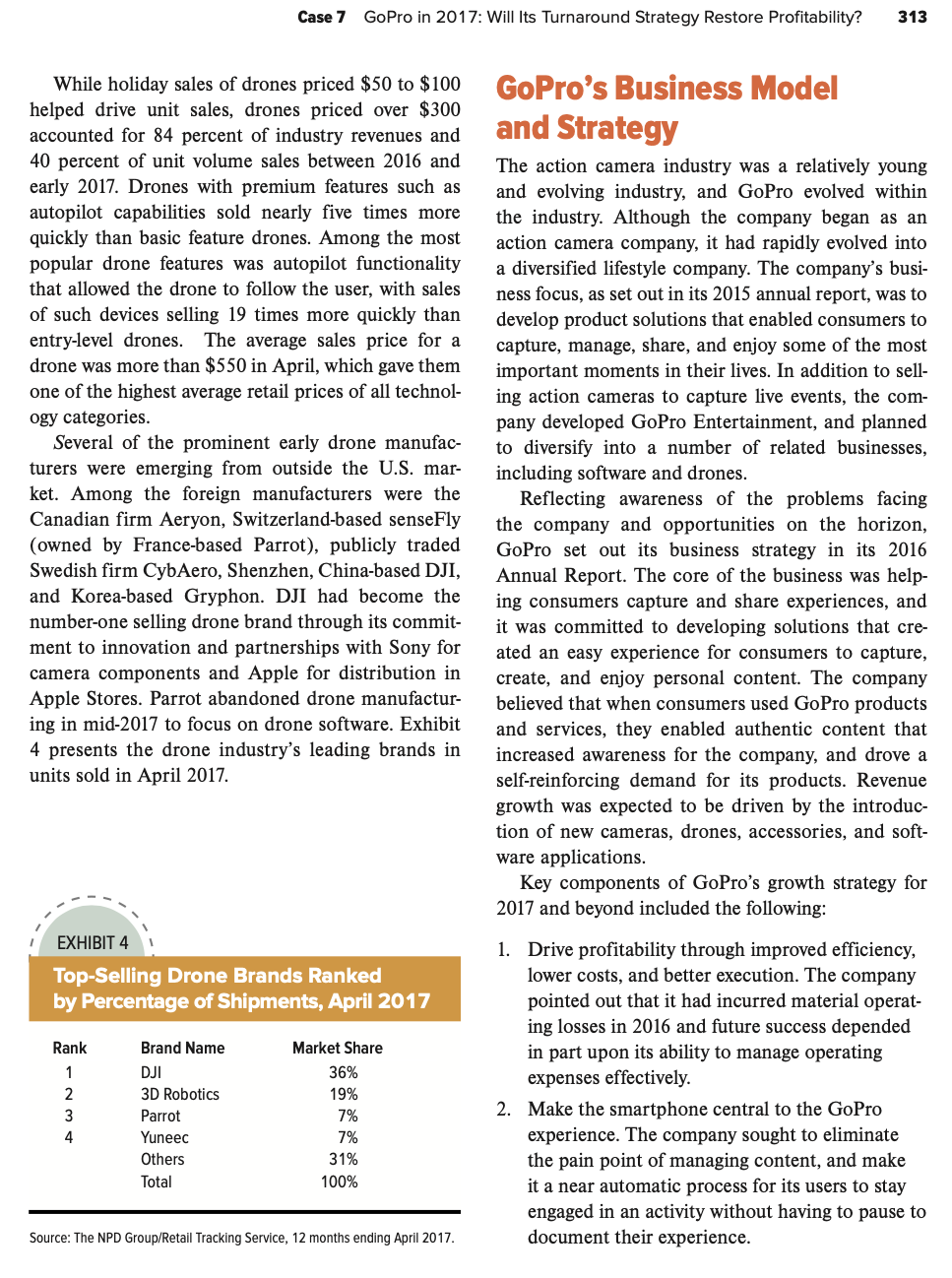 note : 800 words each question. Gopro in 2017: