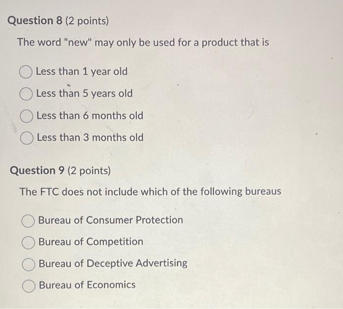 The word "new" may only be used for a product