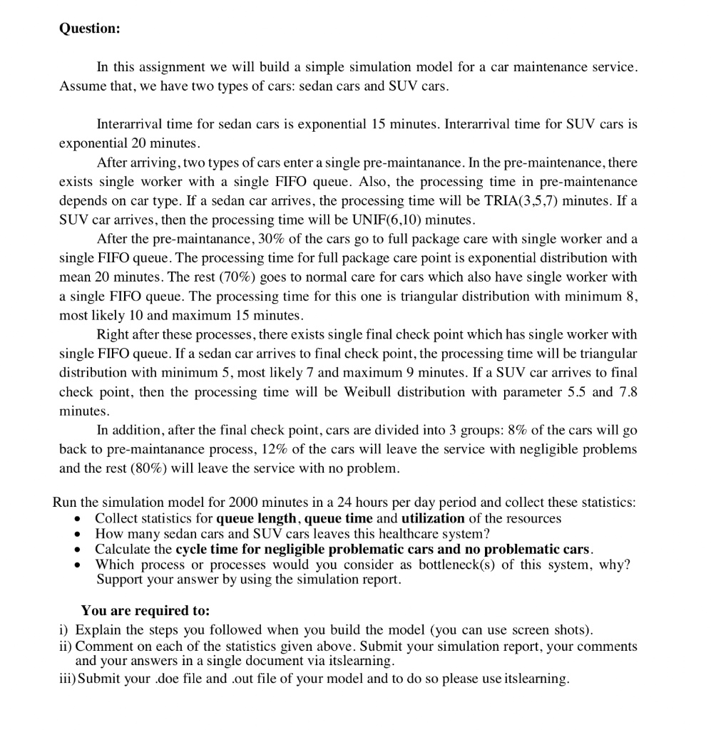 Question: In this assignment we will build a