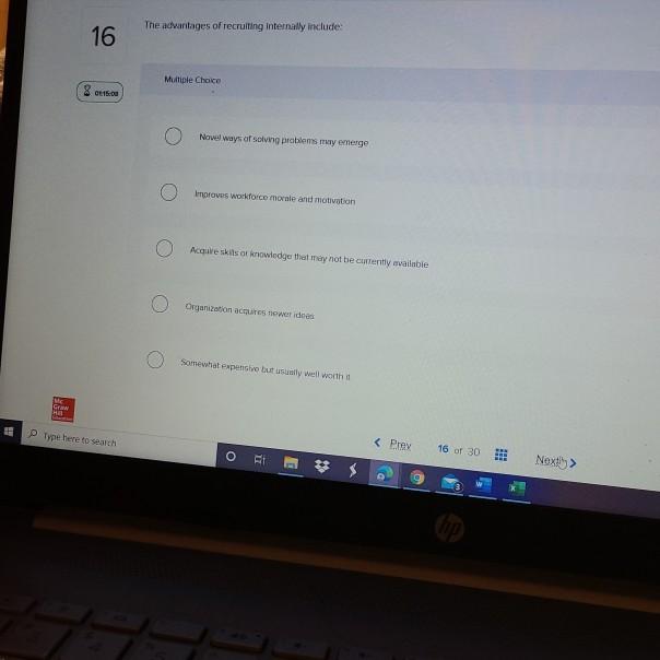 The advantages of recruiting internally include: