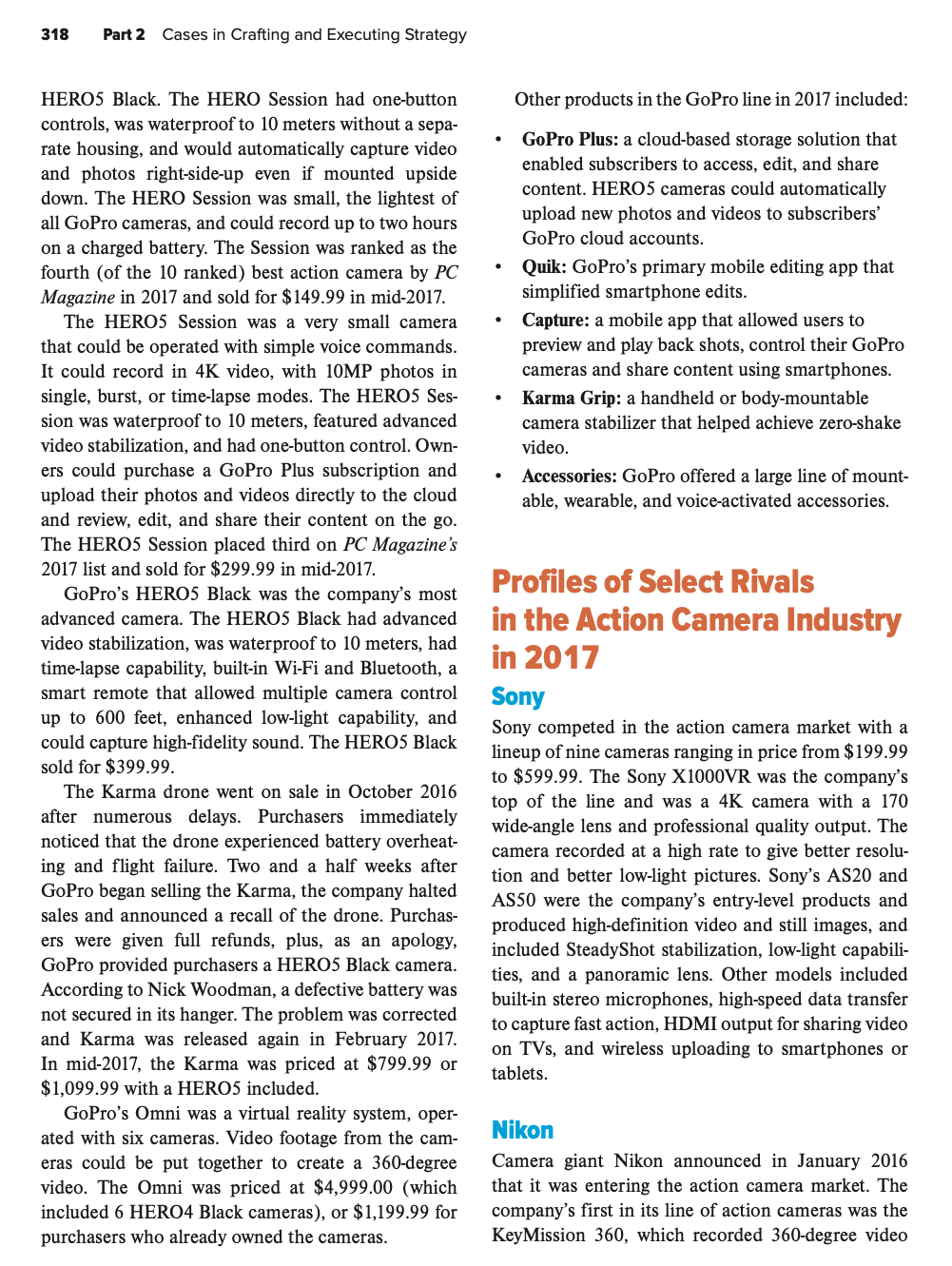 note : 800 words each question. Gopro in 2017: