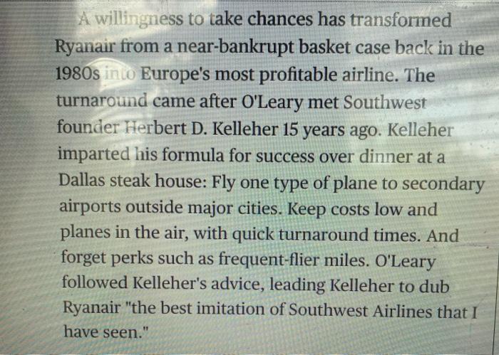 Week 4 strategy_ryanair At Please read the