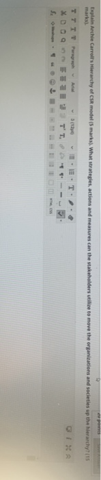 pois Explain Archie Carroll's Hierarchy of CSR