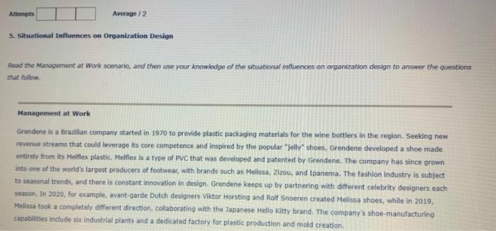 Attempts Average/2 S. Situational Influences on