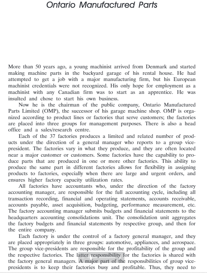 Ontario Manufactured Parts More than 50 years