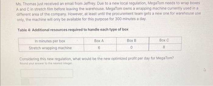 Ms. Thomas just received an email from Jeffrey.