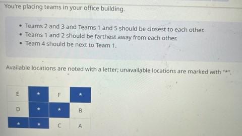 You're placing teams in your office building. -