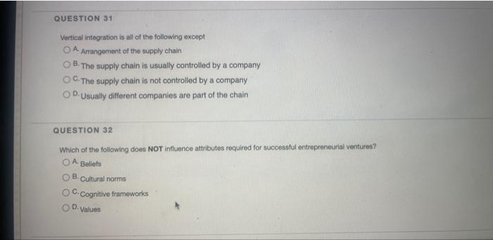 Vertical integration is all of the following