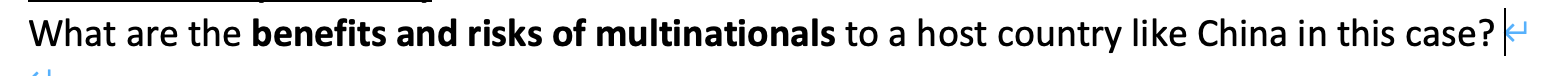 What are the benefits and risks of multinationals
