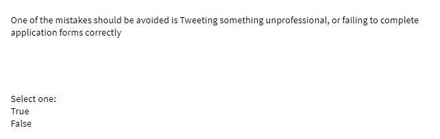 One of the mistakes should be avoided is Tweeting