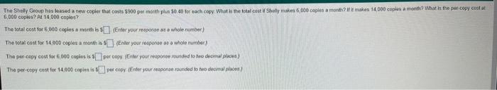 5.000 copes Al 14.000 new copier that costs $900