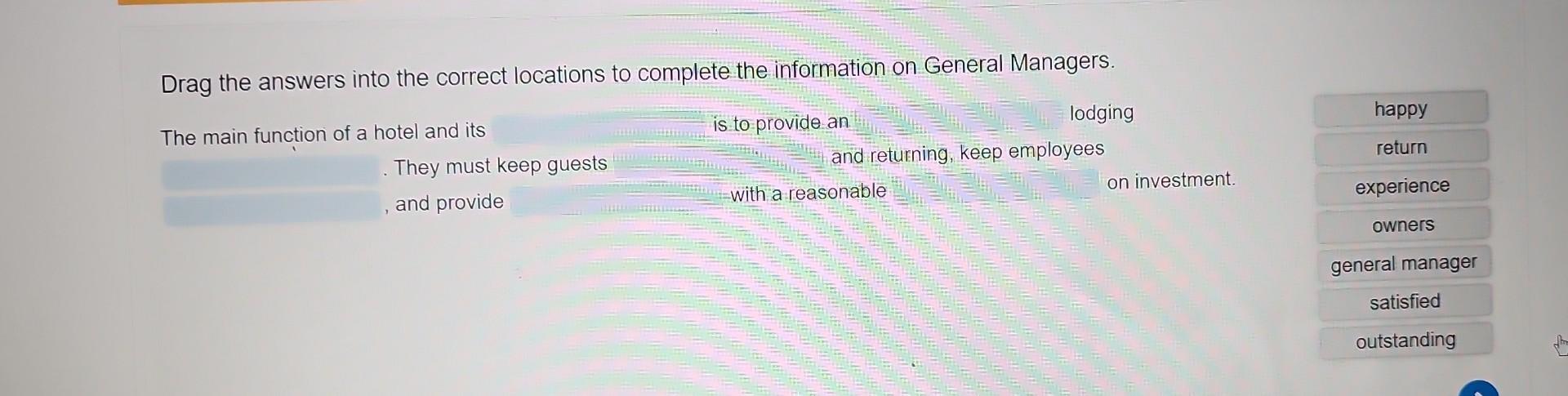 Drag the answers into the correct locations to