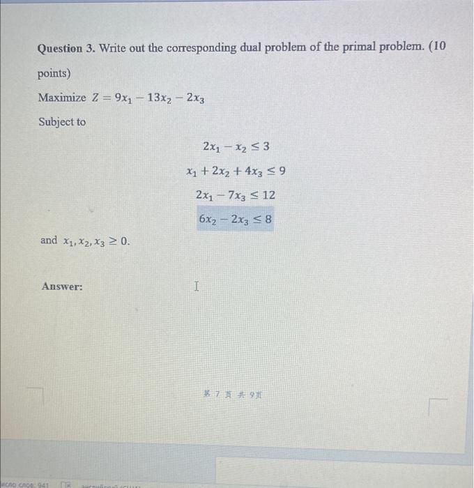 operations research please do it as fast as