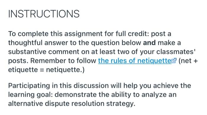 INSTRUCTIONS To complete this assignment for full