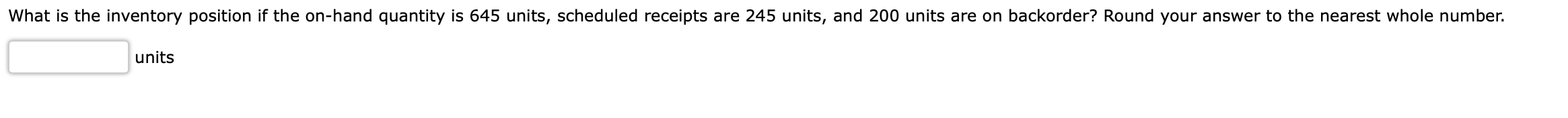 units intermediate calculations. Round your