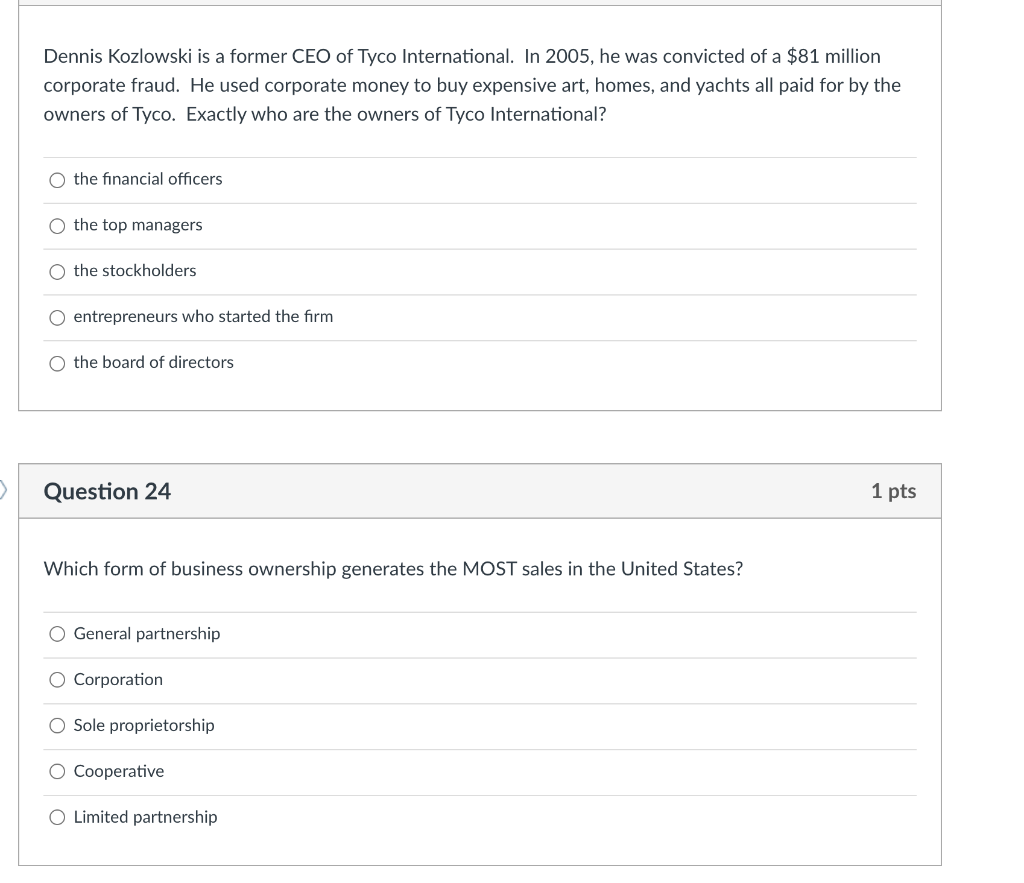 Dennis Kozlowski is a former CEO of Tyco