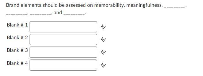 Brand elements should be assessed on