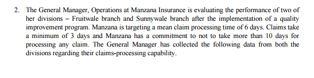 2. The General Manager, Operations at Manzana