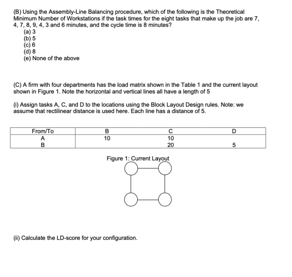 Q2. Process Analysis and Process Design (A) The