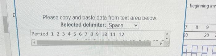please answer all parts and create the table,