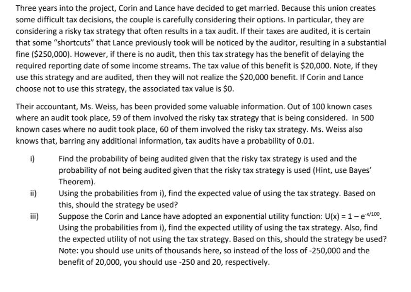 Three years into the project, Corin and Lance