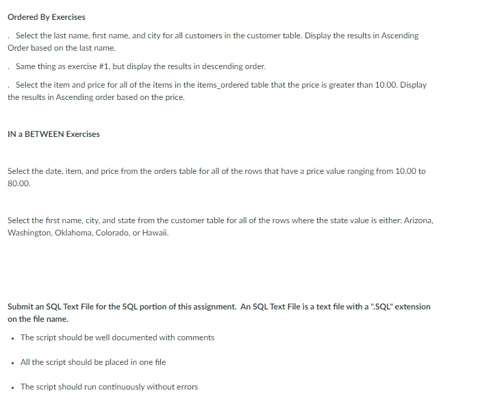 You will need to add a CREATE DATABASE and USE