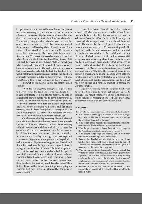 Chapter 4 - Organizational and Managerial issues