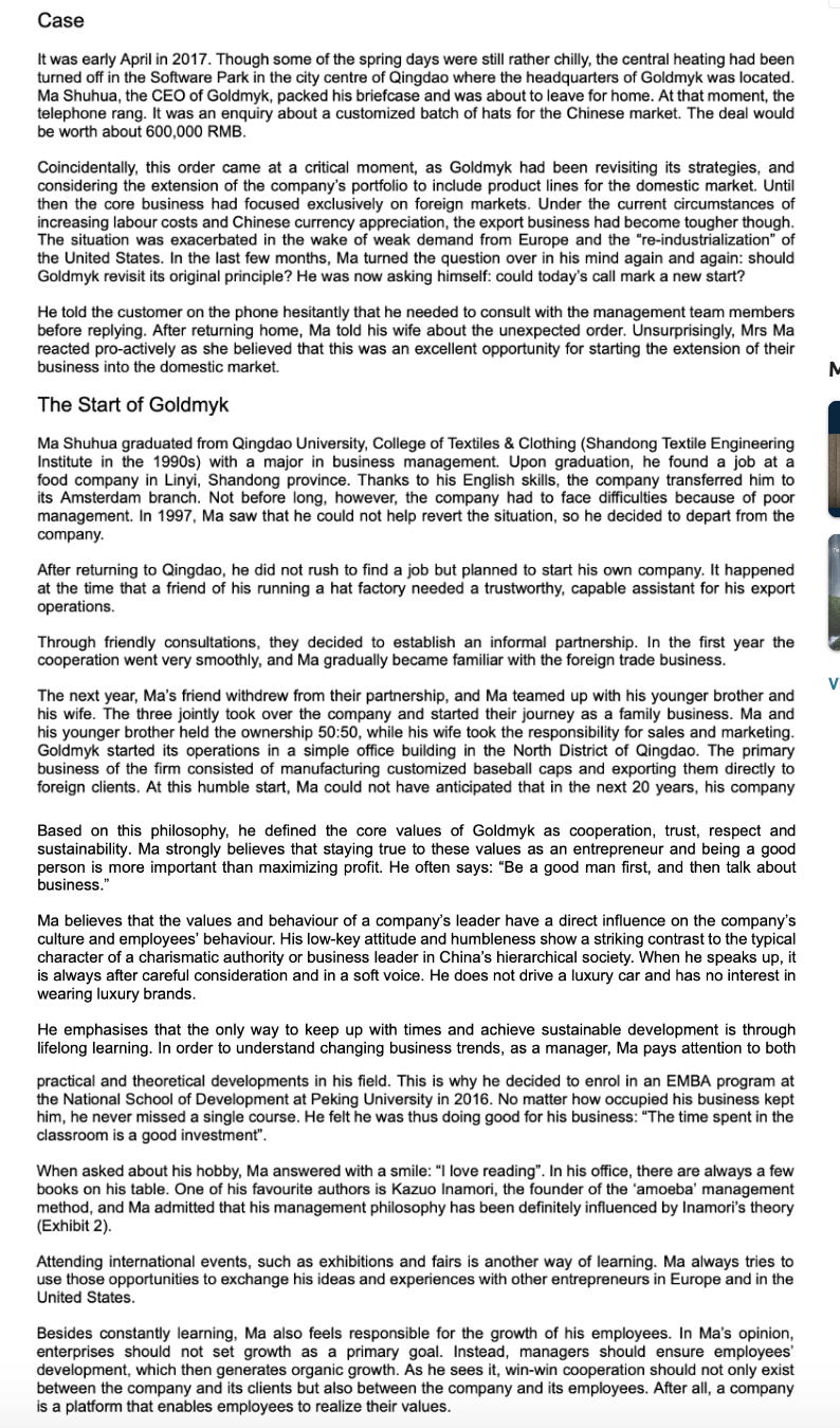 Executive summary and conclusion (alternatives)