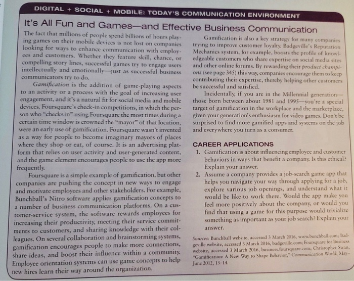 DIGITAL + SOCIAL + MOBILE: TODAY'S COMMUNICATION