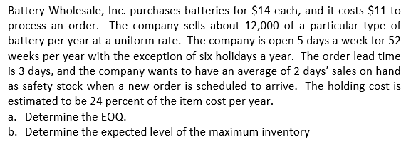 Battery Wholesale, Inc. purchases batteries for