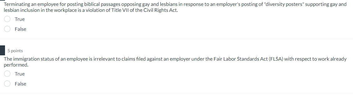 Terminating an employee for posting biblical