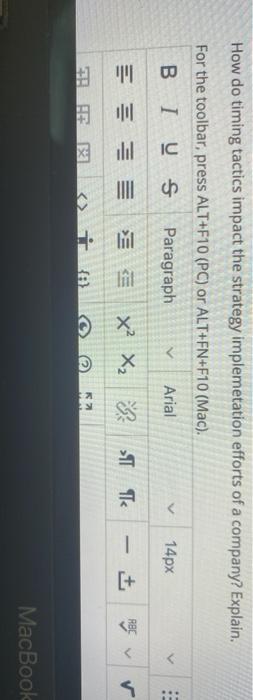 How do timing tactics impact the strategy